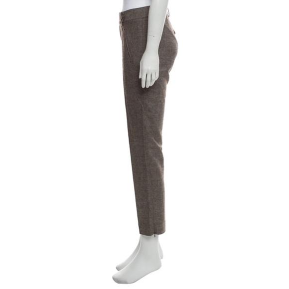 ROBERT RODRIGUEZ Mid-Rise Herringbone Wool Pants 6 - Picture 2 of 10